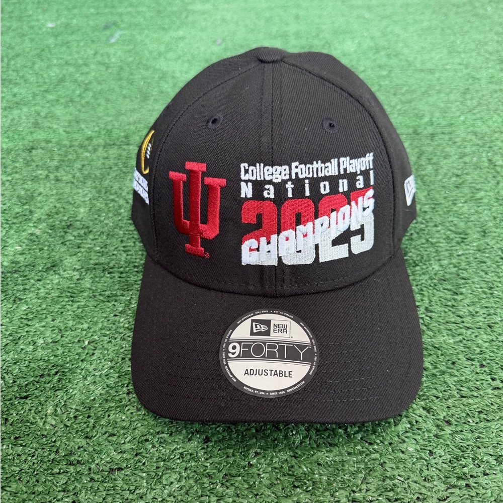 New Era Black Indiana Hoosiers 2025 National Champions Mens Hat Adjustable